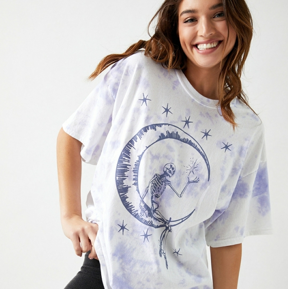 Desert Dreamer Skeleton & Moon Oversized T-Shirt